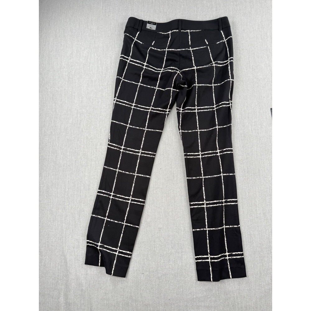 Express Columnist Slim Pants Womens 8R Black White Windowpane Grid Dress Trouser - Picture 7 of 8